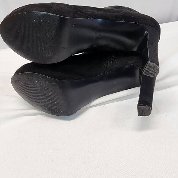 Nine West Glowup Platform Booties Size 8 Black - Picture 10 of 10